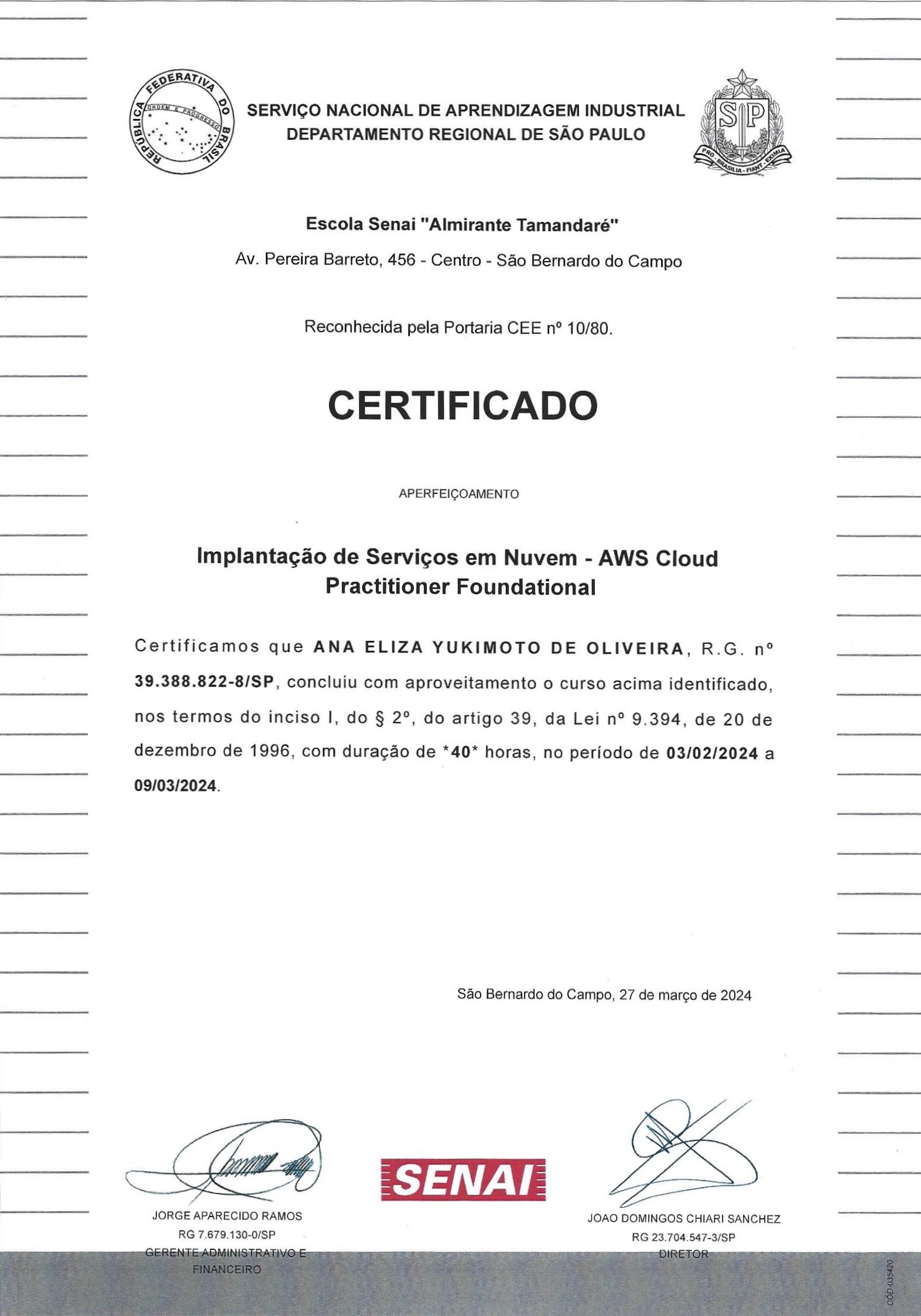 Imagem do Certificado